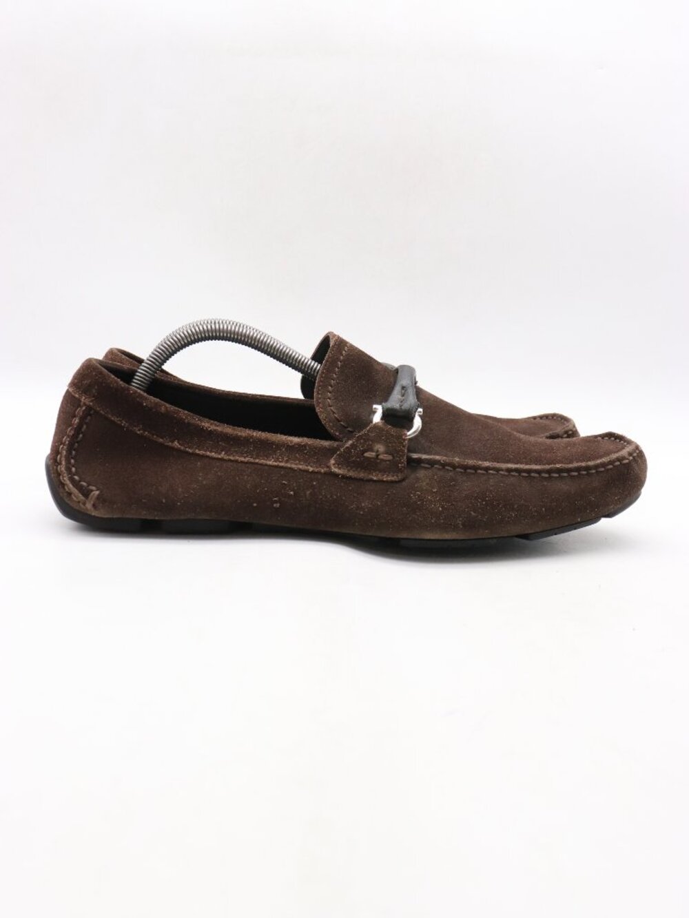 Salvatore Ferragamo Granprix Men's Size 9.5 D Driver Brown Suede Loafer Slip On